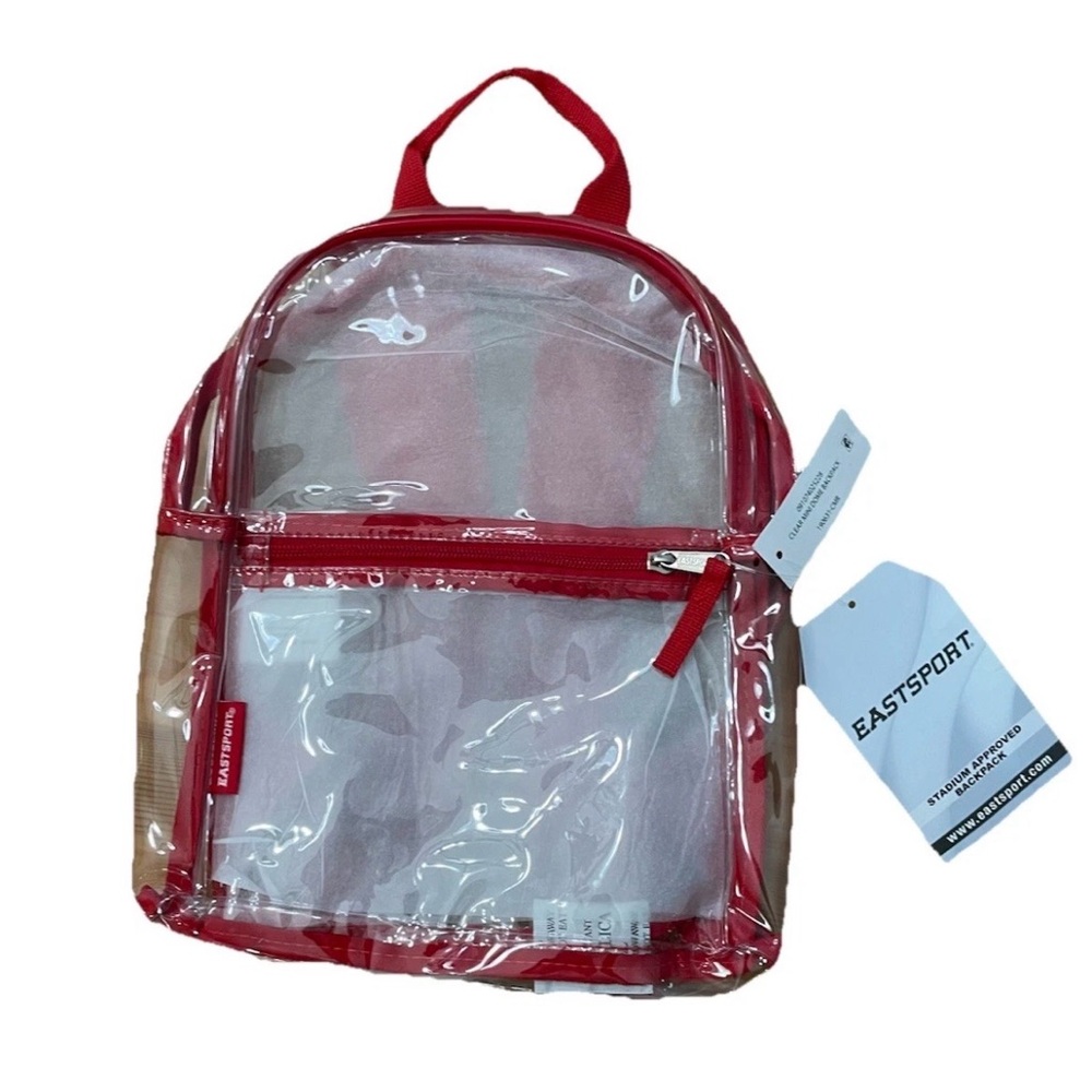 EASTSPORT STADIUM APPROVED
BACKPACK Red Clear NWT FESTIVAL travel Bag Concert